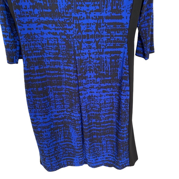 Lauren Ralph Lauren blue and black lined jersey stretch dress - Picture 12 of 12